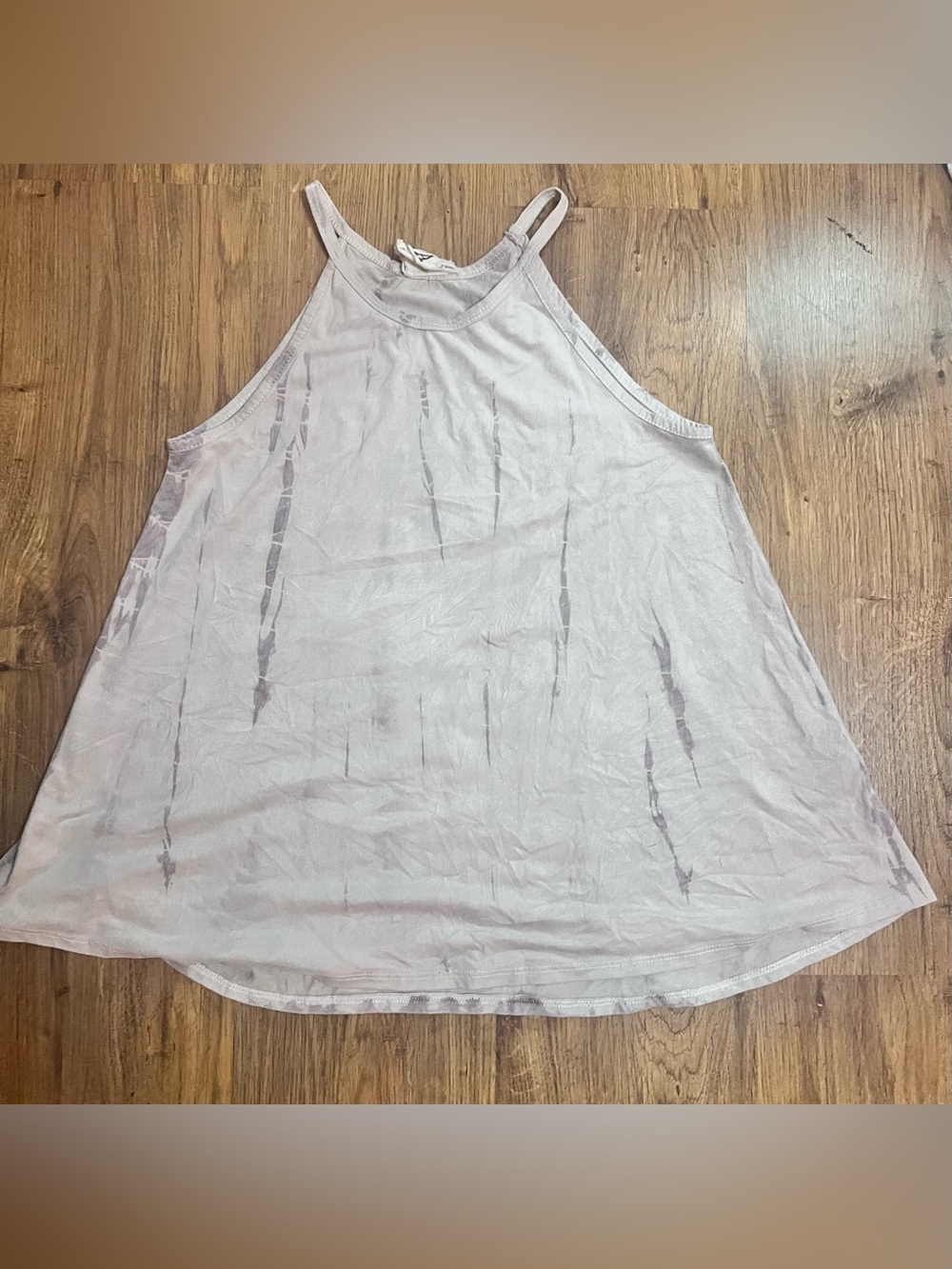 PPLA Buttery Soft Cream & Tan Tie-Dye Tank Top